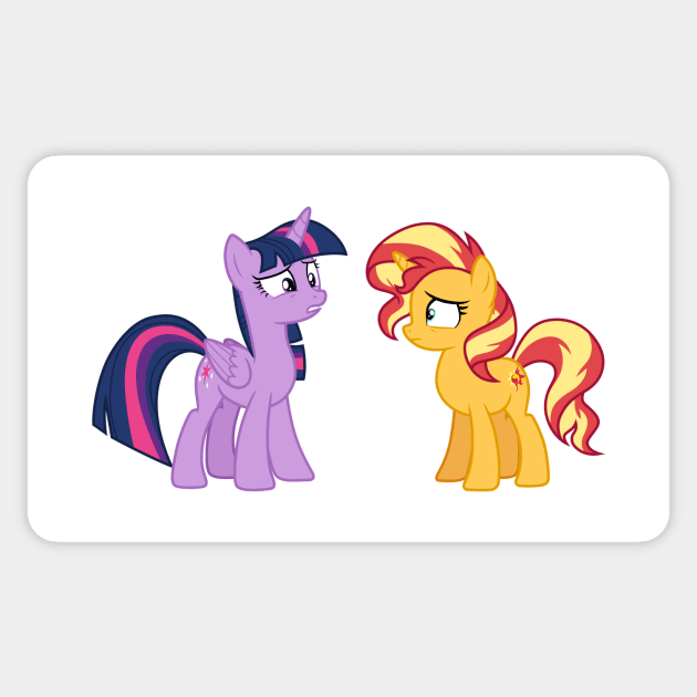 Pony Twilight and Sunset 2 alternate Sticker by CloudyGlow